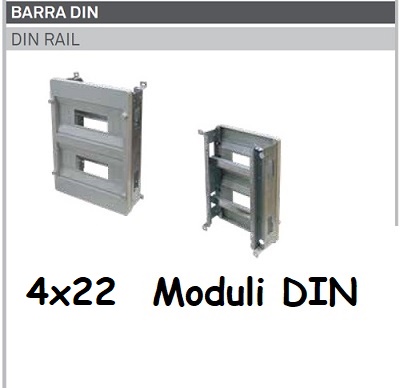 Supporto DIN 4x22 Moduli per Quadro Termoplastico 700x500